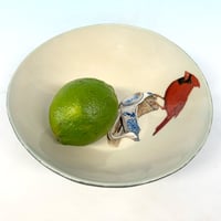 Image 4 of Shard and Cardinal Bowl  Small  S25-29