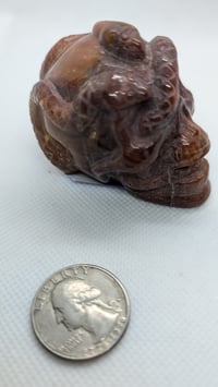 Image 1 of Mookaite Jasper crystal skull with snake