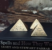 Image 2 of Vintage Three Brass Pyramids