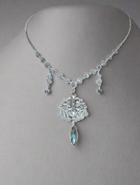 Image 1 of Exquisite Beaded Necklace with Marquis focal