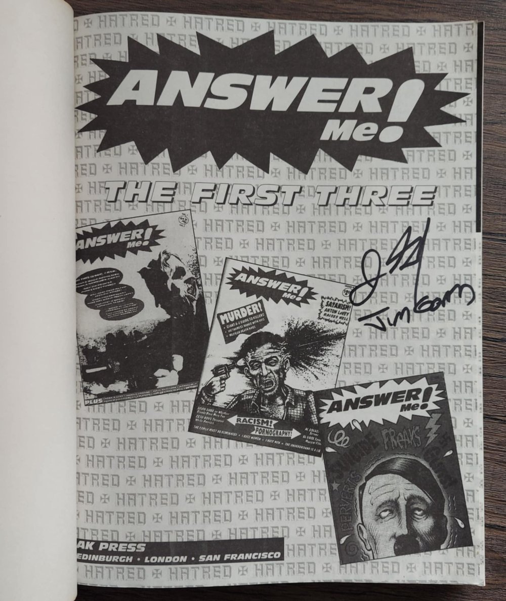 Answer Me! The First Three, by Jim Goad - SIGNED