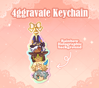Image 1 of 4GGRAVATE HOLO Keychain ✦ Genshin Impact