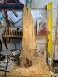 Image of Native American on Driftwood