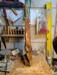 Image of Native American on Driftwood