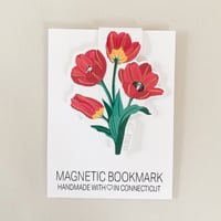 Image 1 of Red Tulip Magnetic Bookmark