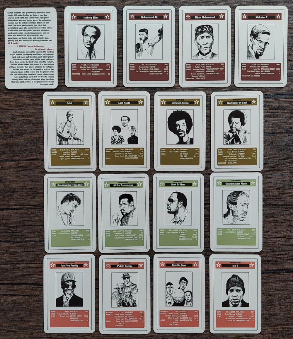 Rap Families: Card Game, by Fabian Stoltz (FAB) / Artige-Bilder.