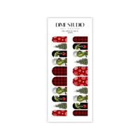 Image 3 of BUFFALO CHECK GRINCH CHRISTMAS NAIL DECALS 