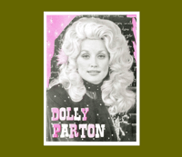 Dolly Parton Print (White Card)