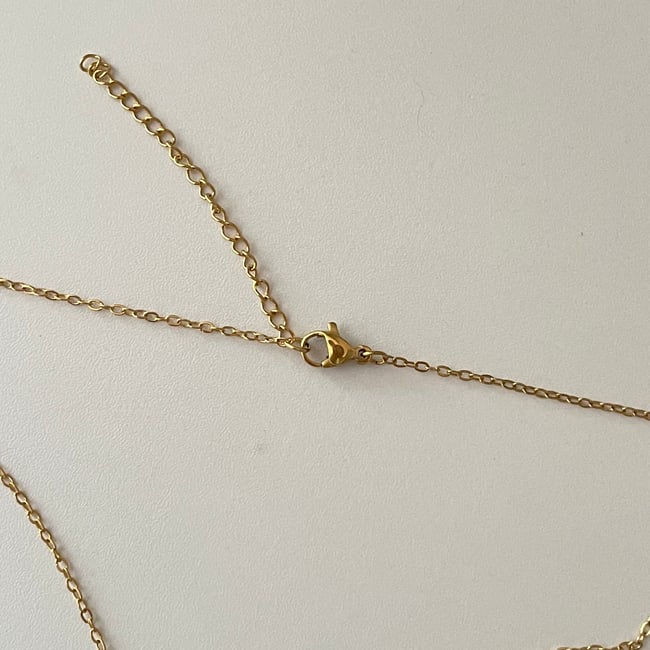 gold locket thin chain necklace