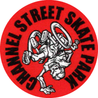 Image 3 of CHANNEL ST. SKATEPARK BENEFIT III @ Sacred Grounds, 7/5/03 → flyer/buttons