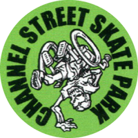 Image 5 of CHANNEL ST. SKATEPARK BENEFIT III @ Sacred Grounds, 7/5/03 → flyer/buttons