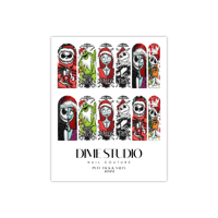 Image 2 of PUFFY JACK & SALLY SKELLINGTON NAIL DECALS 