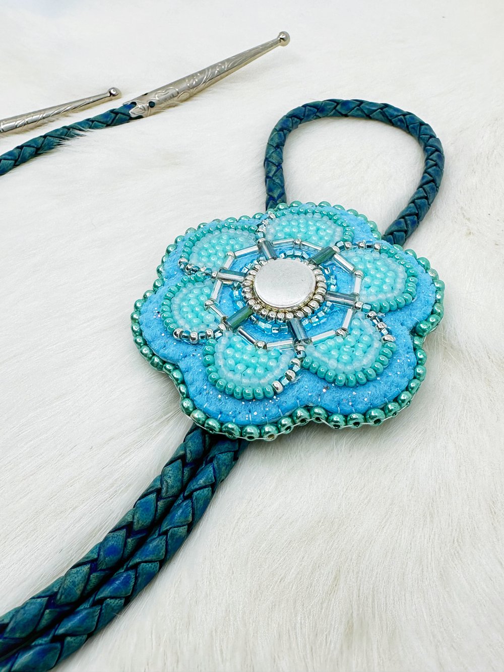 Image of Blue Dream Floral Bolo Tie