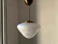 Image 5 of Etched Glass Pendant Light, Sweden