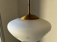 Image 6 of Etched Glass Pendant Light, Sweden