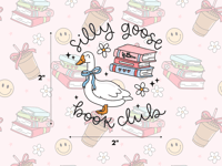 Image 1 of Silly Goose Book Club (Blue) Sticker