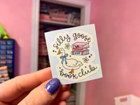 Image 3 of Silly Goose Book Club (Blue) Sticker
