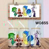 Inside Out Characters Double Sided Uv Dtf Wrap W0855