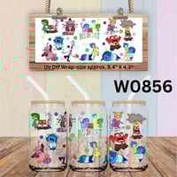Inside Out Characters Double Sided Uv Dtf Wrap W0856