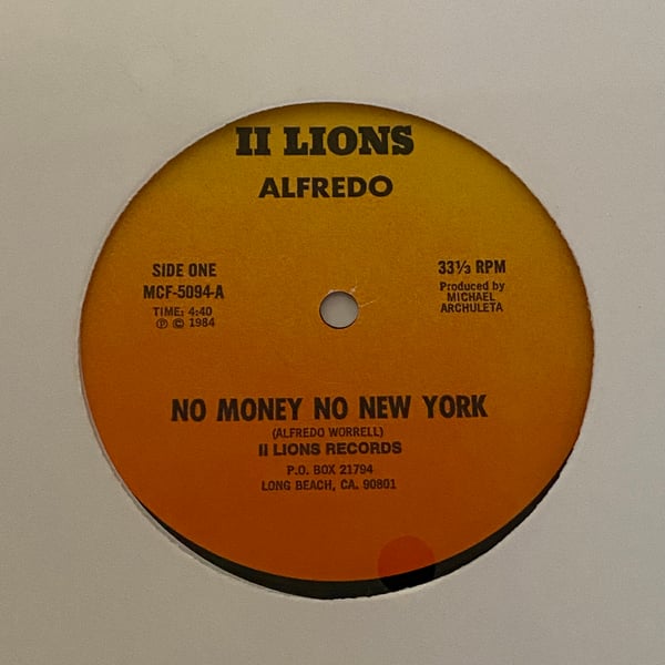 Image of Alfredo Worrell "No Money No New York"