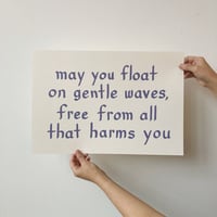 Image 2 of GENTLE WAVES PRINT (blue)