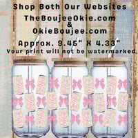 Floral Coca Cola Can & Bows Double Sided Uv Dtf Wrap W0895 Coquette Coke