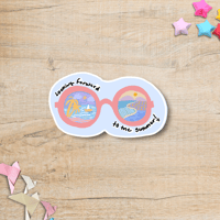 Looking Forward To The Summer Vinyl Sticker