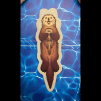 Image 1 of Sea Otter & Baby Sticker (Small)