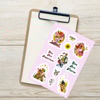 Image 4 of Love Yourself - Inspirational - Affirmations - Botanical Collage Stickers - Ltd. Ed. Sticker Sheet