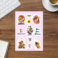Image 5 of Love Yourself - Inspirational - Affirmations - Botanical Collage Stickers - Ltd. Ed. Sticker Sheet