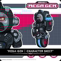 Image 1 of MEGA GEN | Character Sheet - PRINT