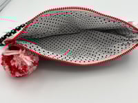 Image 4 of Polka Dot Zipper Pouch with Pom Pom 