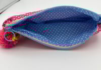 Image 6 of Polka Dot Zipper Pouch with Pom Pom 