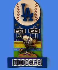 Image 3 of Los Angeles Dodgers 3D Wooden Diorama Cartooning Wall Hanging Décor