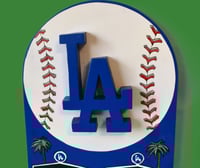 Image 12 of Los Angeles Dodgers 3D Wooden Diorama Cartooning Wall Hanging Décor
