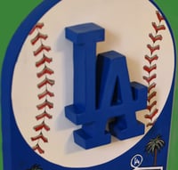 Image 13 of Los Angeles Dodgers 3D Wooden Diorama Cartooning Wall Hanging Décor