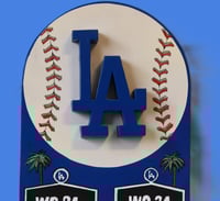 Image 17 of Los Angeles Dodgers 3D Wooden Diorama Cartooning Wall Hanging Décor