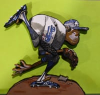Image 18 of Los Angeles Dodgers 3D Wooden Diorama Cartooning Wall Hanging Décor