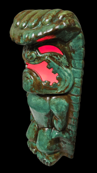 Image 7 of Tiki Classics Large 12" Wireless Ceramic Ku Tiki Lamp ANCIENT RELIC Edition