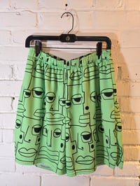 Image 1 of Green Chill Alien Faces Basketball Shorts