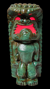 Image 11 of Tiki Classics Large 12" Wireless Ceramic Ku Tiki Lamp ANCIENT RELIC Edition