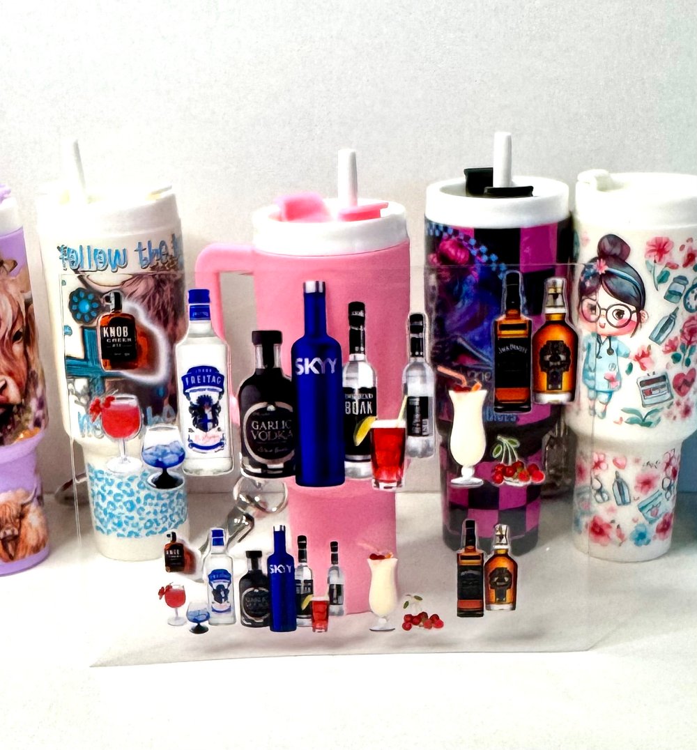 Image of Uv Dtf Wraps for Mini Tumbler Keychains 25 To Choose From