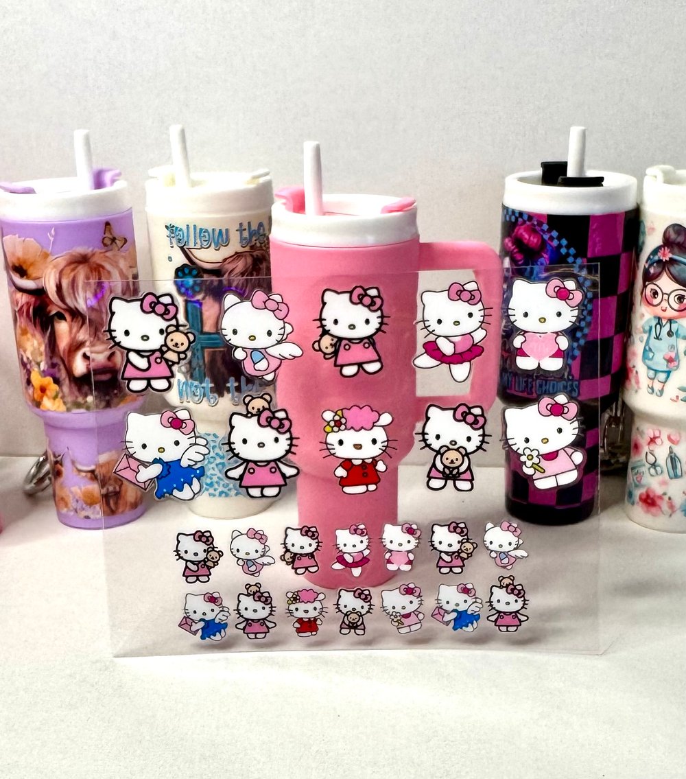 Image of Uv Dtf Wraps for Mini Tumbler Keychains 25 To Choose From