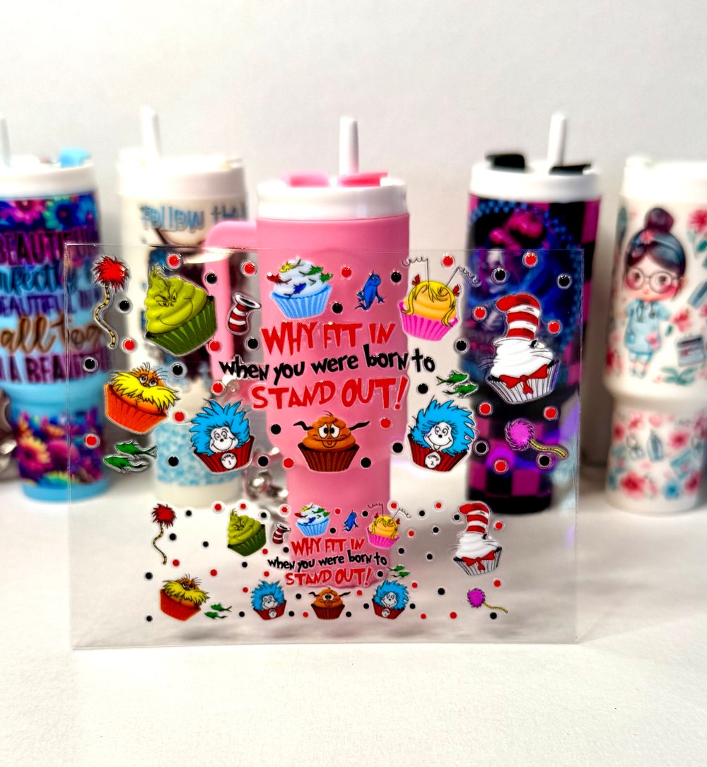 Image of Uv Dtf Wraps for Mini Tumbler Keychains 25 To Choose From