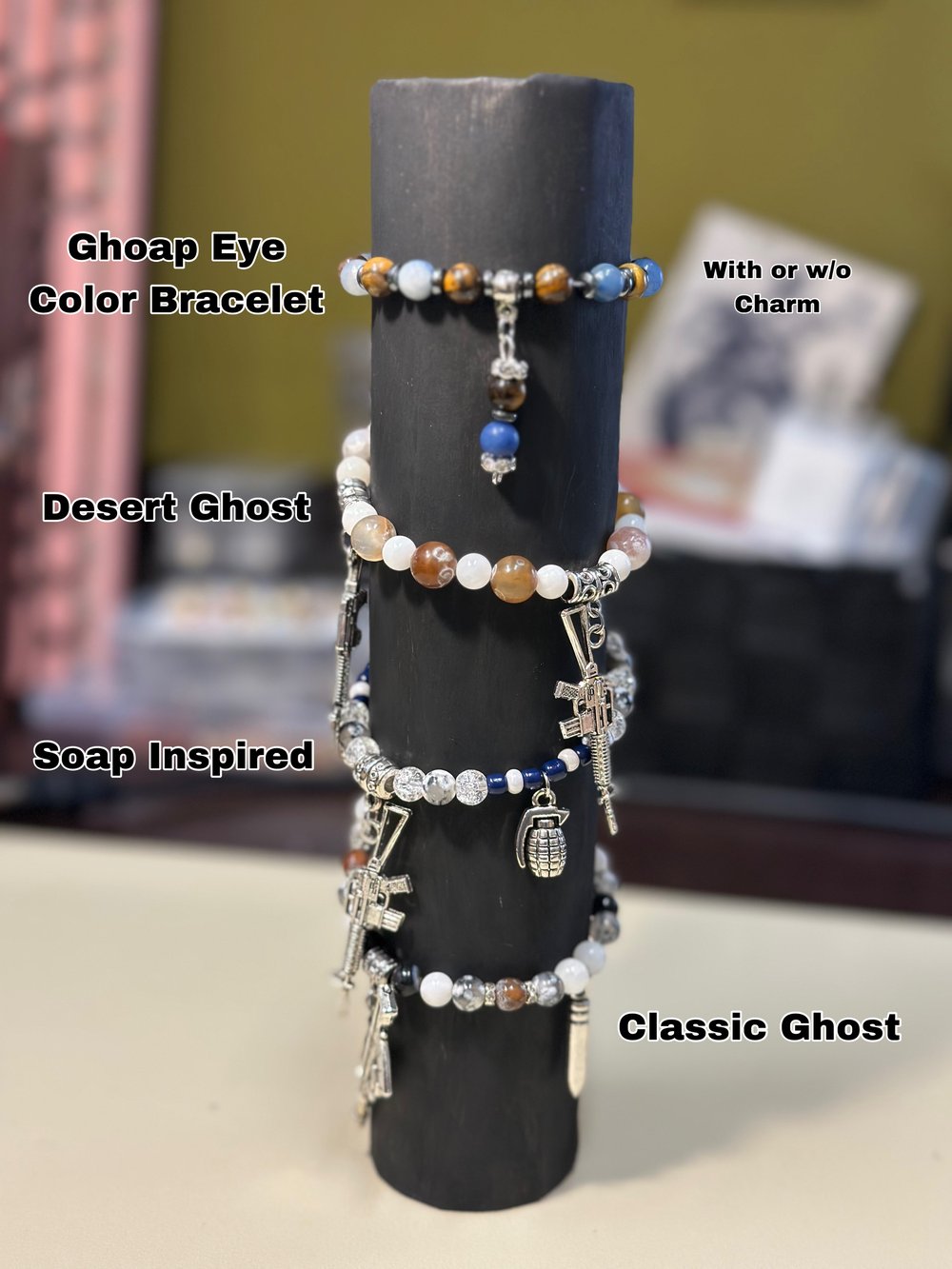 Image of Handmade COD-Inspired Semi-Precious Charm Bracelets