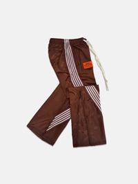 Image 2 of  GIRLS ARE DRUGS® FLARED TRACK PANTS - BROWN