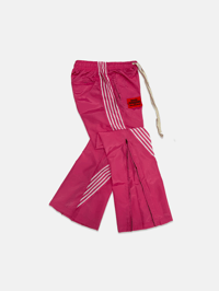 Image 2 of  GIRLS ARE DRUGS® FLARED TRACK PANTS - HOT PINK