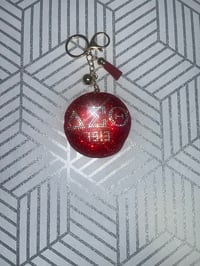 Image 1 of Red &White Blingy Keychain