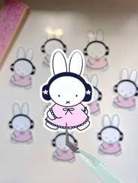 Image 1 of miffy headphones sticker