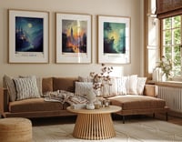 Image 3 of Fantasy Poster Set of 3 Sarah J Maas Inspired Wall Art Velaris Lunathion Terrasen Print ACOTAR Art